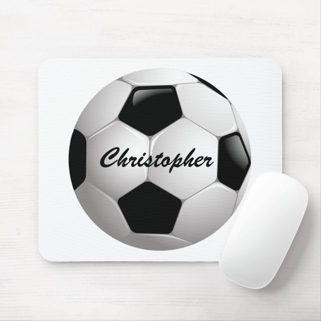 Customisable Football Soccer Ball Mouse Pad (With Mouse)