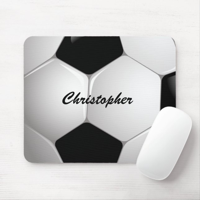 Customisable Football Soccer Ball Mouse Pad (With Mouse)