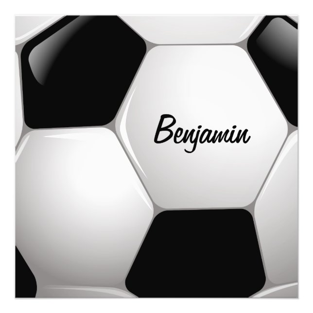 Customisable Football Soccer Ball Photo Print (Front)