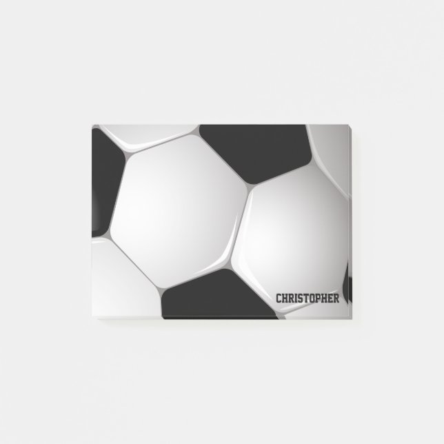 Customisable Football Soccer Ball Post-it Notes (Front)