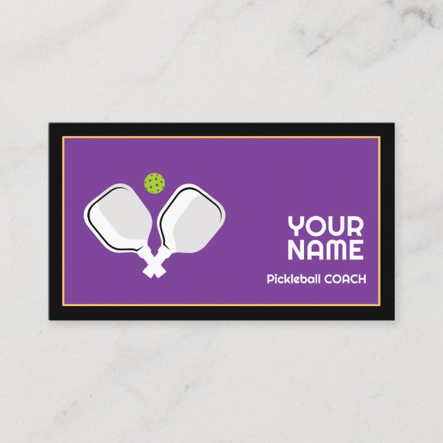 Customisable for pickleball coach business card (Front)