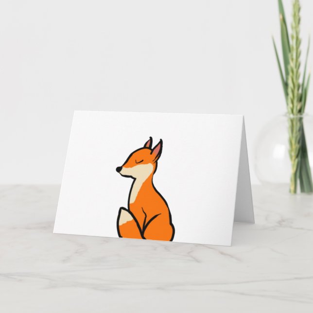 Customisable Fox Holiday Card (Front)