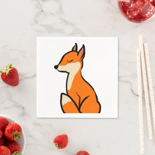 Customisable Fox Napkin (Insitu)