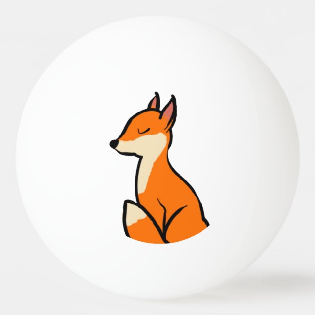 Customisable Fox Ping Pong Ball (Front)