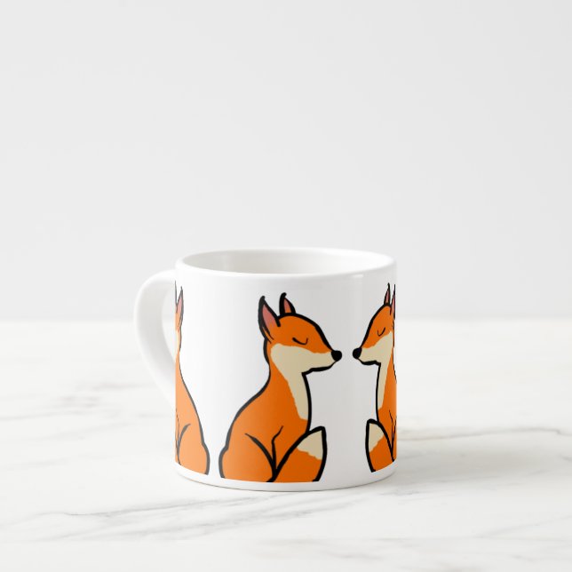 Customisable Foxes Espresso Cup (Front Left)