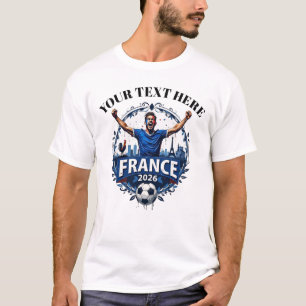 Customisable France Soccer Football Team Supporter T-Shirt