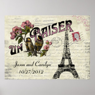 Customisable French Vintage Love Poster