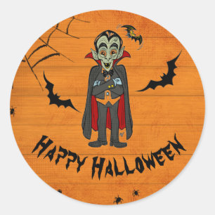 Customisable fun Halloween monster for kids Classic Round Sticker