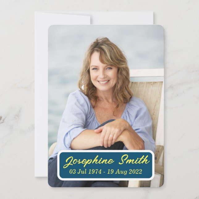 Customisable Funeral Ceremony Invitation Card (Front)