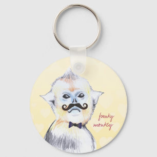 Customisable: Funky monkey Key Ring