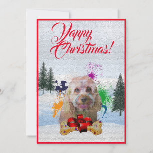 Customisable Funny Cavapoo Dog Yappy Xmas Card