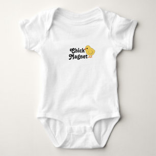 Customisable Funny Chick Magnet Kids Toddler Baby Bodysuit
