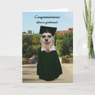 Customisable Funny Dog/Lab Graduation Card
