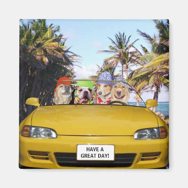 Customisable Funny Dogs in Convertible Magnet (Front)