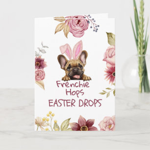Customisable Funny Frenchie Easter Greeting Card