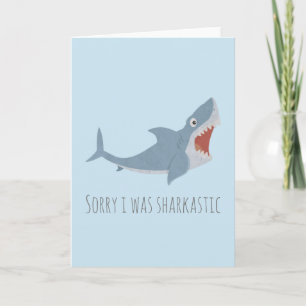 Customisable  Funny Great White Shark Note Card