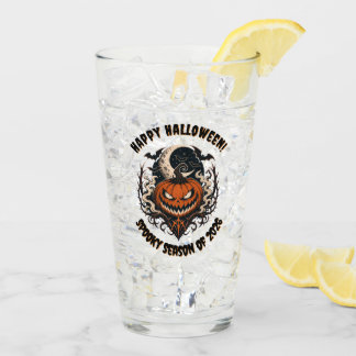 Customisable Funny Halloween beer drinkware Glass