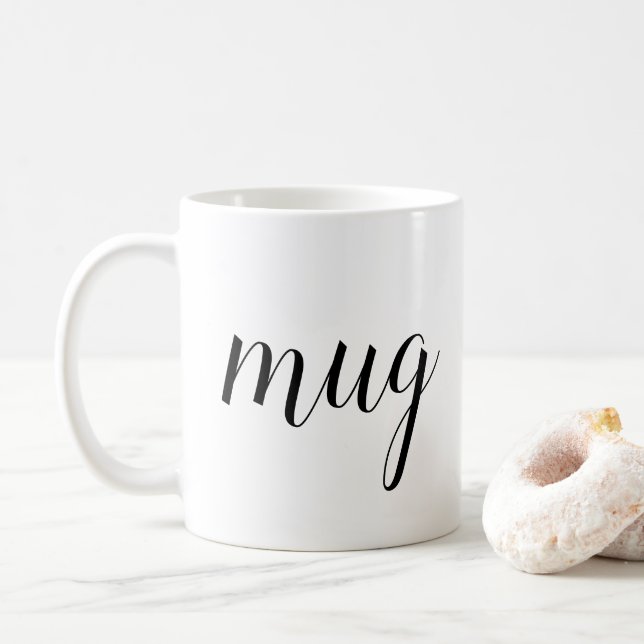 Customisable Funny Literal Word Coffee Mug (With Donut)