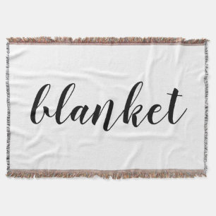 Customisable Funny Literal Word Throw Blanket