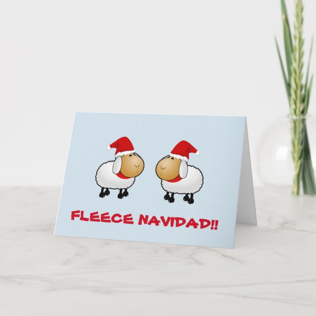 Customisable funny Sheep Christmas card (Front)
