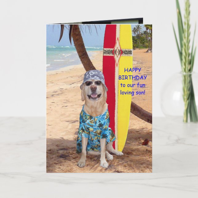 Customisable Funny Son Birthday Card (Front)