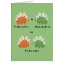 Customisable funny stegosaurus card