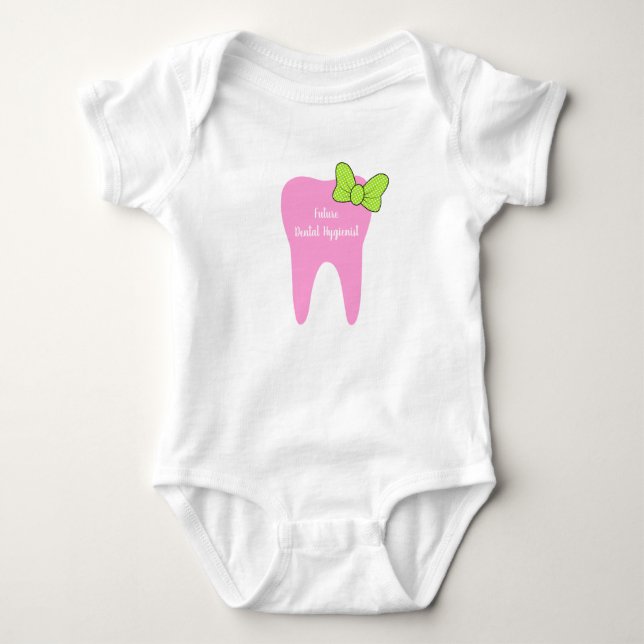 Customisable "Future Dental Hygienist" Baby Outfit Baby Bodysuit (Front)