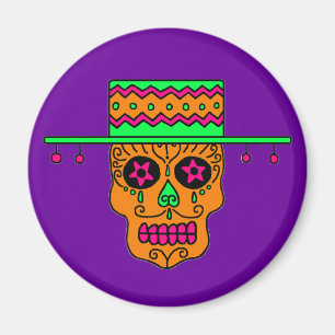 Customisable Gaucho Sugar Skulls Magnet