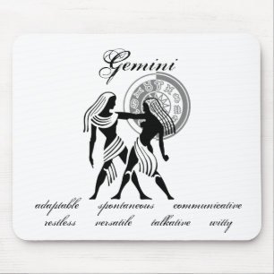 Customisable Gemini traits Greek-style Zodiac Mouse Pad