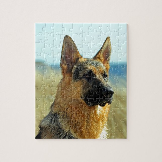 Customisable German Shepherd Dog Jigsaw Puzzle (Vertical)