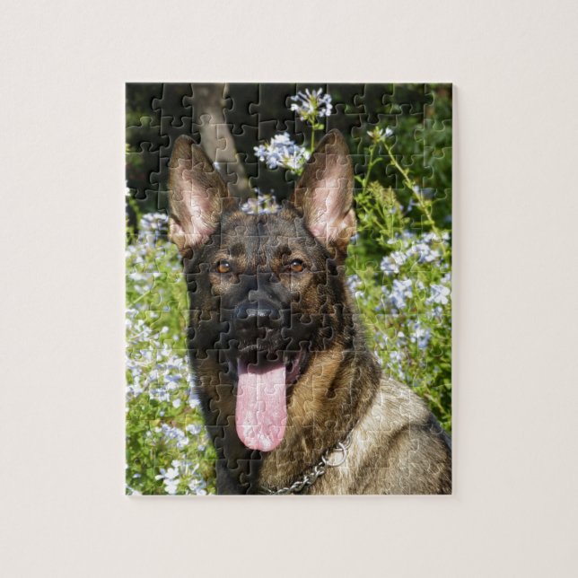 Customisable German Shepherd Dog Jigsaw Puzzle (Vertical)