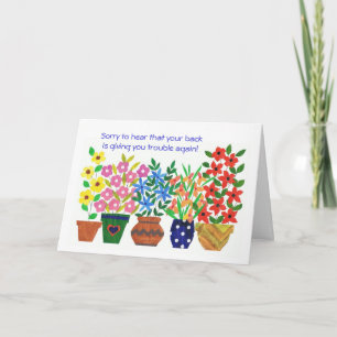Customisable Get Well Card for a Back Patient