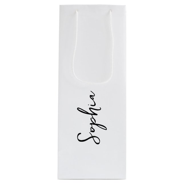 Customisable Gift Bags with Elegant Script Font (Front)