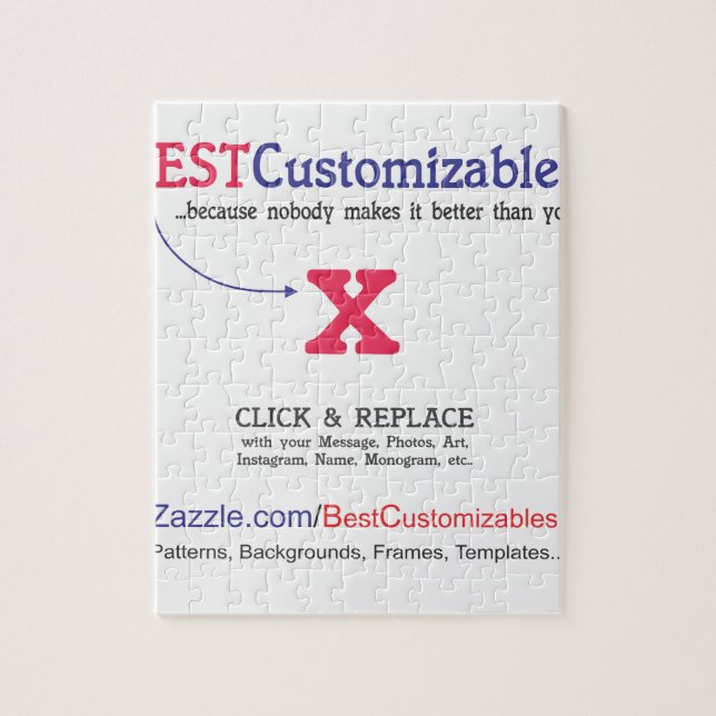 Customisable Gift Template Jigsaw Puzzle (Vertical)