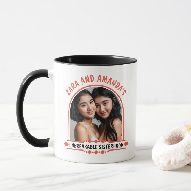 Customisable gift Unbreakable Sisterhood Mug (With Donut)