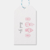 Customisable Ginger Jar Pink Gift Tags