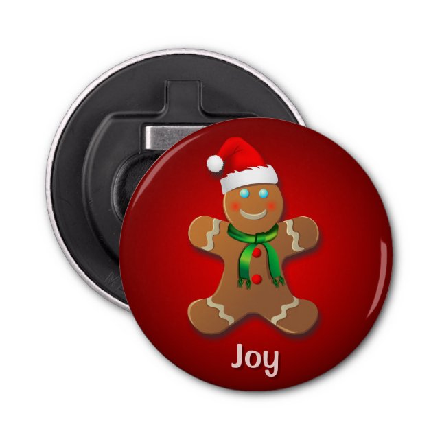 Customisable Gingerbread Man Bottle Opener (Front)