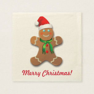 Customisable Gingerbread Man Napkin