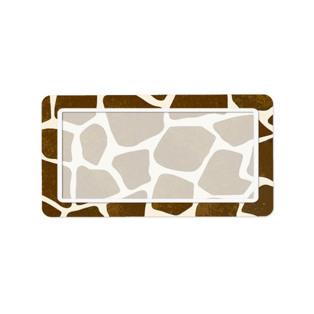 Customisable Giraffe Print Address Labels (Front)