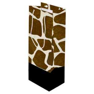 Customisable Giraffe Print Gift Bag
