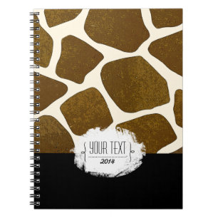 Customisable Giraffe Print Notebook