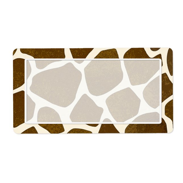 Customisable Giraffe Print Shipping Labels (Front)