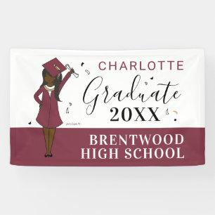 Customisable Girl Avatar   High School Graduation  Banner