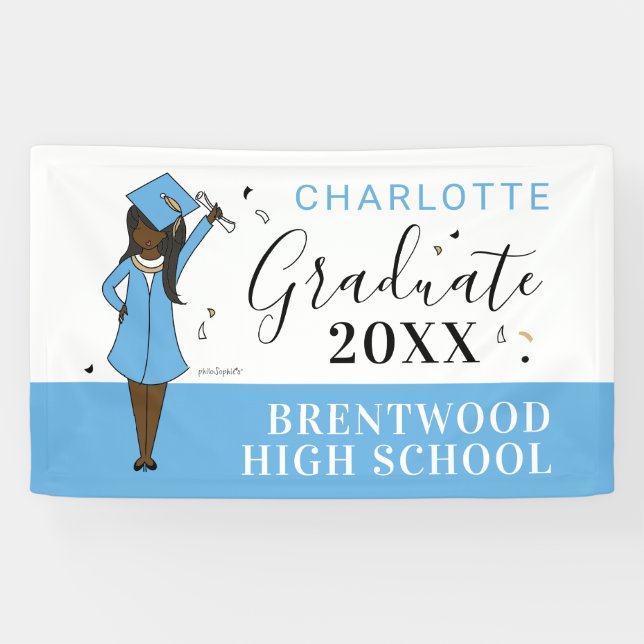 Customisable Girl Avatar | High School Graduation  Banner (Horizontal)