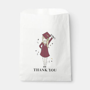 Customisable Girl Avatar   High School Graduation  Favour Bag