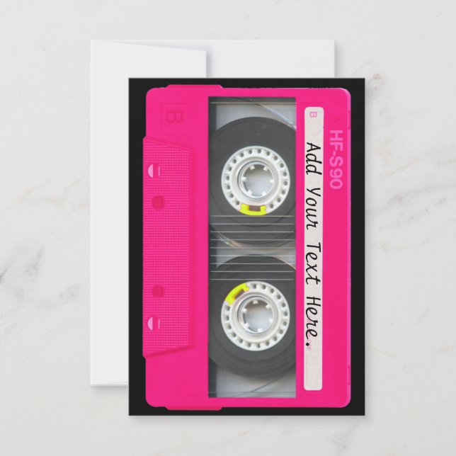 Customisable Girly Pink Cassette Tape (Front)