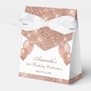 Customisable Glam White and Rose Gold Favour Box