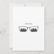Customisable Glasses and City Greeting Card