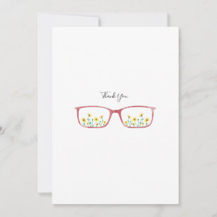 Customisable Glasses and Daisies Greeting Card