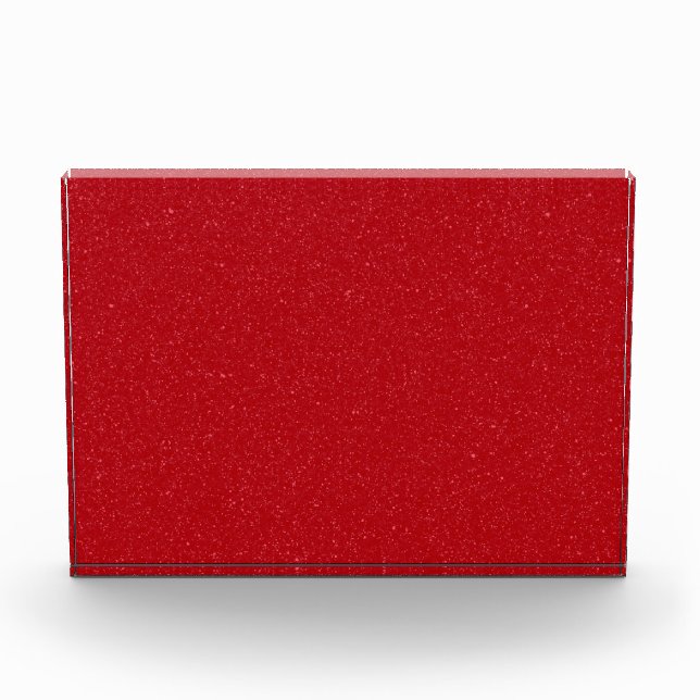 Customisable Glitter Red Acrylic Photo Block (Front)
